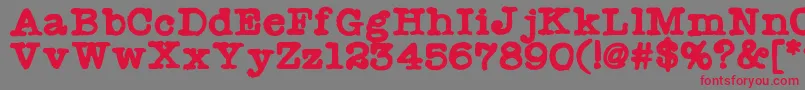 Radionewsman Font – Red Fonts on Gray Background