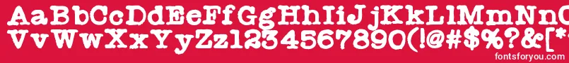 Radionewsman Font – White Fonts on Red Background
