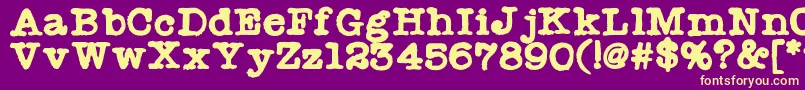 Radionewsman Font – Yellow Fonts on Purple Background