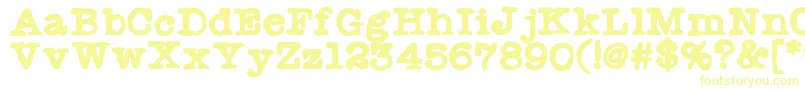 Radionewsman Font – Yellow Fonts on White Background