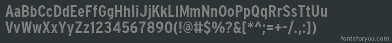 Шрифт PftransitcondensedBold – серые шрифты на чёрном фоне