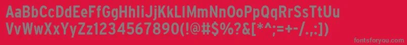 フォントPftransitcondensedBold – 赤い背景に灰色の文字