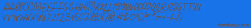 ChristmasCurls Font – Brown Fonts on Blue Background