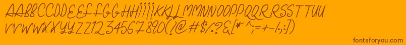 ChristmasCurls Font – Brown Fonts on Orange Background