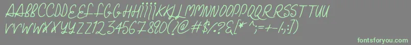 ChristmasCurls Font – Green Fonts on Gray Background