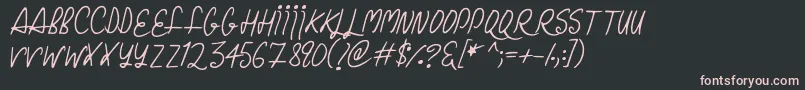 ChristmasCurls Font – Pink Fonts on Black Background