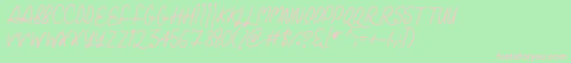 ChristmasCurls Font – Pink Fonts on Green Background