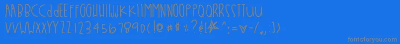 Шрифт Whatchuthinkbabe – серые шрифты на синем фоне