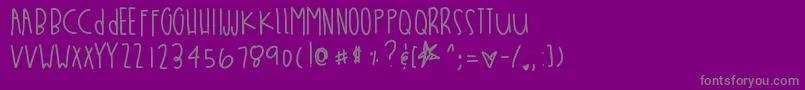 Whatchuthinkbabe-Schriftart – Graue Schriften auf violettem Hintergrund