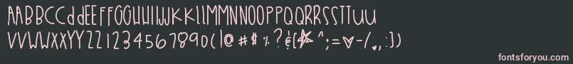 Whatchuthinkbabe Font – Pink Fonts on Black Background