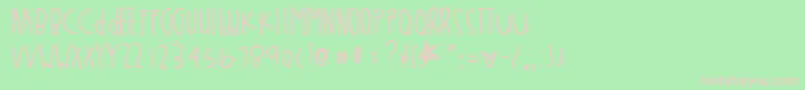 Шрифт Whatchuthinkbabe – розовые шрифты на зелёном фоне
