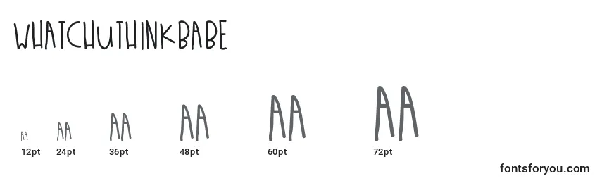 Whatchuthinkbabe Font Sizes