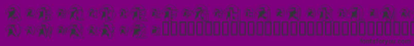 Шрифт JnkGousa – чёрные шрифты на фиолетовом фоне