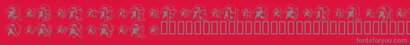 Шрифт JnkGousa – серые шрифты на красном фоне