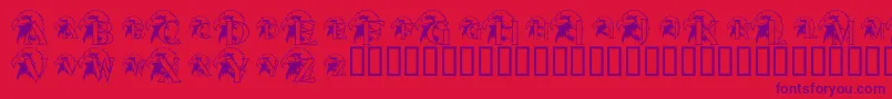 Шрифт JnkGousa – фиолетовые шрифты на красном фоне