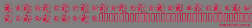 JnkGousa Font – Red Fonts on Gray Background