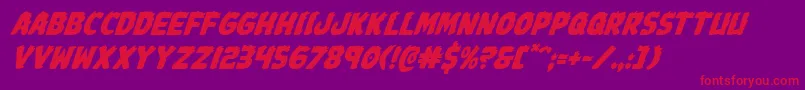 Johnnytorchital Font – Red Fonts on Purple Background