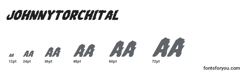 Johnnytorchital Font Sizes