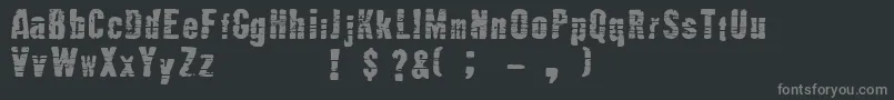 Mutante ffy Font – Gray Fonts on Black Background