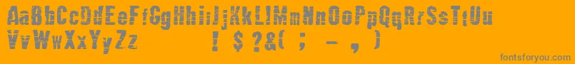 Mutante ffy Font – Gray Fonts on Orange Background