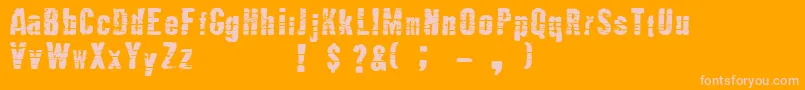 Mutante ffy Font – Pink Fonts on Orange Background