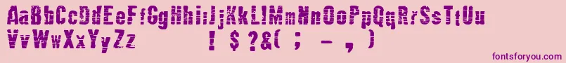 Mutante ffy Font – Purple Fonts on Pink Background