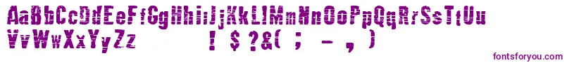 Weitere Informationen zur Mutante ffy-Schriftart Mutante ffy-Schriftart – Violette Schriften auf weißem Hintergrund
