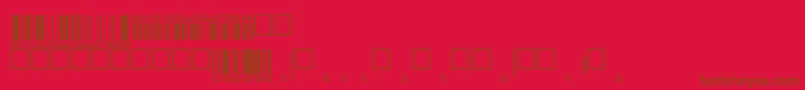 Eanbwrp36tt Font – Brown Fonts on Red Background
