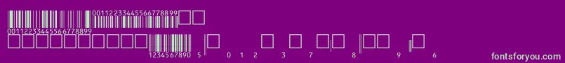 Шрифт Eanbwrp36tt – зелёные шрифты на фиолетовом фоне