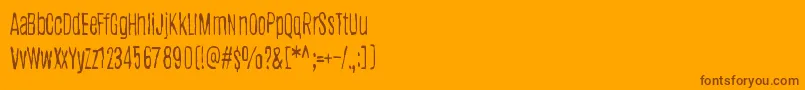 DogFoxZebra Font – Brown Fonts on Orange Background