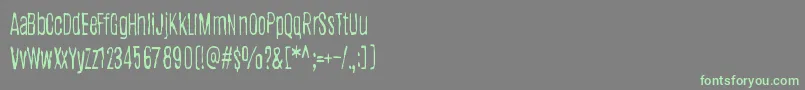 DogFoxZebra-Schriftart – Grüne Schriften auf grauem Hintergrund