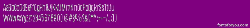 DogFoxZebra Font – Green Fonts on Purple Background