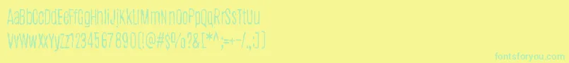 Czcionka DogFoxZebra – zielone czcionki na żółtym tle