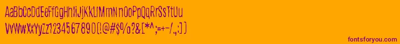 DogFoxZebra Font – Purple Fonts on Orange Background