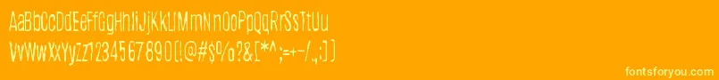 DogFoxZebra Font – Yellow Fonts on Orange Background