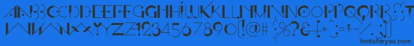 OfffensiveBehaviourRegular Font – Black Fonts on Blue Background