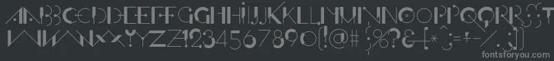 Więcej informacji o czcionce OfffensiveBehaviourRegular Czcionka OfffensiveBehaviourRegular – szare czcionki na czarnym tle