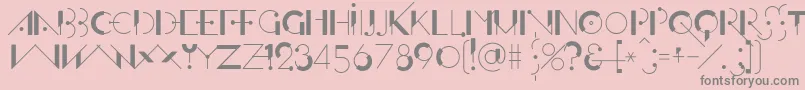 Шрифт OfffensiveBehaviourRegular – серые шрифты на розовом фоне