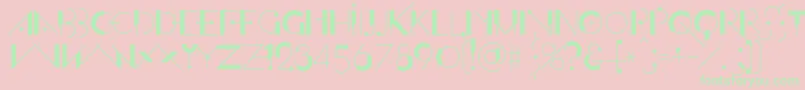 OfffensiveBehaviourRegular Font – Green Fonts on Pink Background