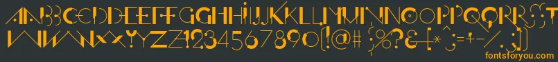OfffensiveBehaviourRegular Font – Orange Fonts on Black Background