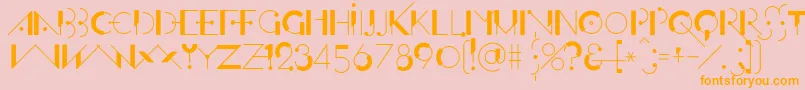 OfffensiveBehaviourRegular Font – Orange Fonts on Pink Background