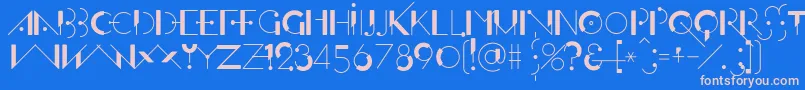 OfffensiveBehaviourRegular Font – Pink Fonts on Blue Background
