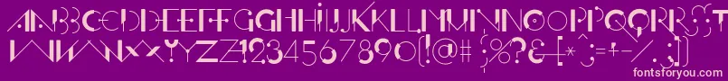 Czcionka OfffensiveBehaviourRegular – różowe czcionki na fioletowym tle