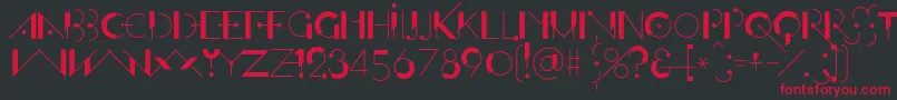 OfffensiveBehaviourRegular Font – Red Fonts on Black Background