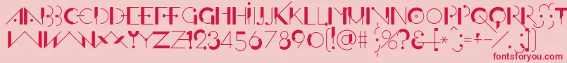 OfffensiveBehaviourRegular Font – Red Fonts on Pink Background