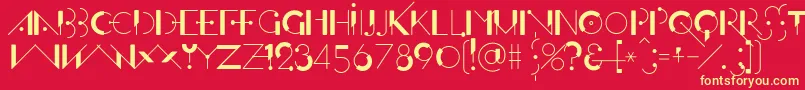 OfffensiveBehaviourRegular Font – Yellow Fonts on Red Background