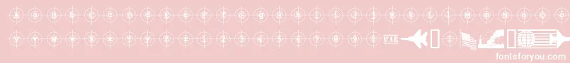 フォントKosovotarget – ピンクの背景に白い文字