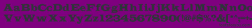 フォントIndubitablynf – 紫の背景に黒い文字