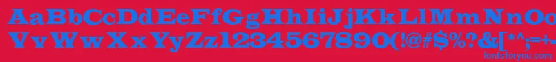 Indubitablynf Font – Blue Fonts on Red Background