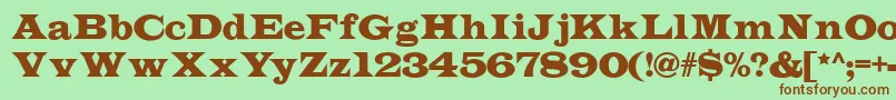 Indubitablynf Font – Brown Fonts on Green Background